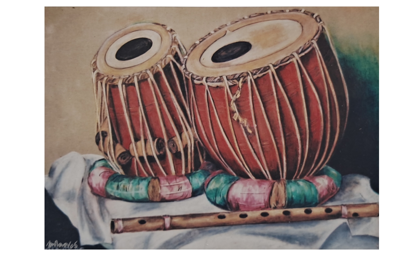 প্যাস্টেল রঙে আঁকা তেল রঙের মতো ছবি।